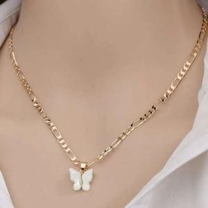 Butterfly Chain Charm Necklace Golden
